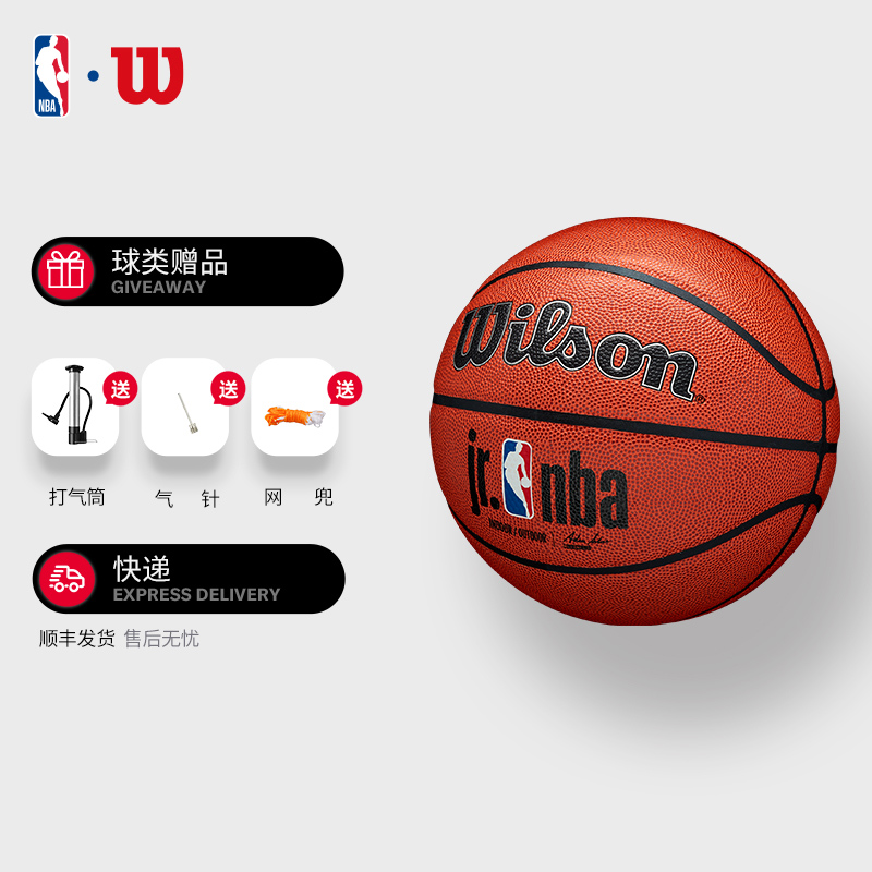 Wilson威尔胜官方JR. NBA儿童专业训练比赛室内外男女6号7号篮球-图0