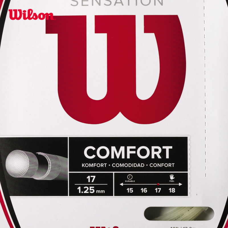 Wilson威尔胜官方网球拍线高弹尼龙纤维缓震舒适手感Sensation 16 - 图0