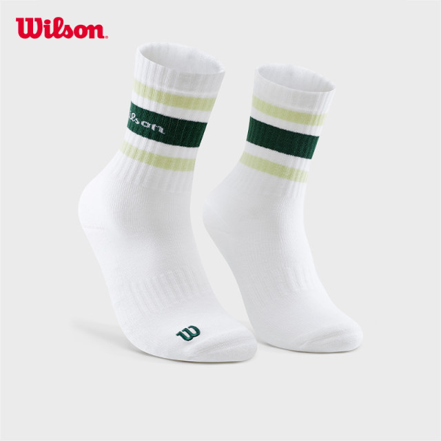Wilson Wilson Unisex ທ່າອ່ຽງຄົນອັບເດດ: Versatile Contrast ສີ Tennis Socks Antibacterial ຖົງຕີນແອວສູງ