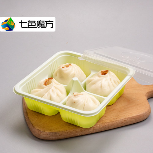 包子打包盒一次性外卖小笼包汤包馒头烧麦专用大包子冷冻带盖分格 - 图3