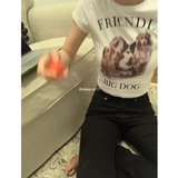 Летняя короткая футболка, 2022 года, принт, облегающий крой