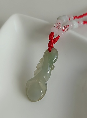 清库存捡漏 天然翡翠玉油青冰种玉兰花秀气玉吊坠玉挂件绑绳子