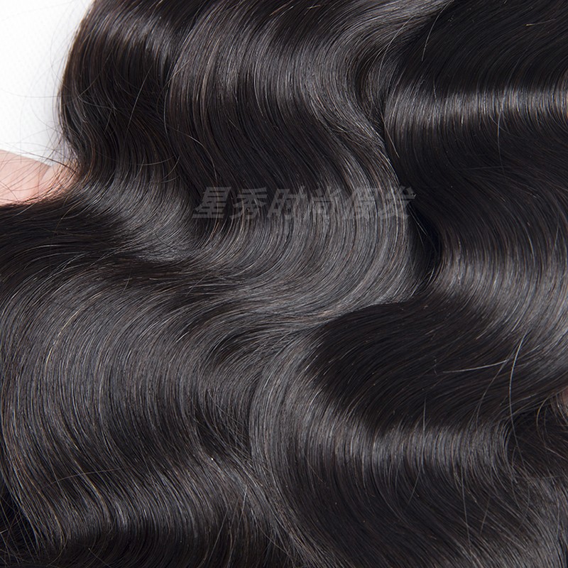 9A Peruvian body wave human hair bundles extensions closure - 图1