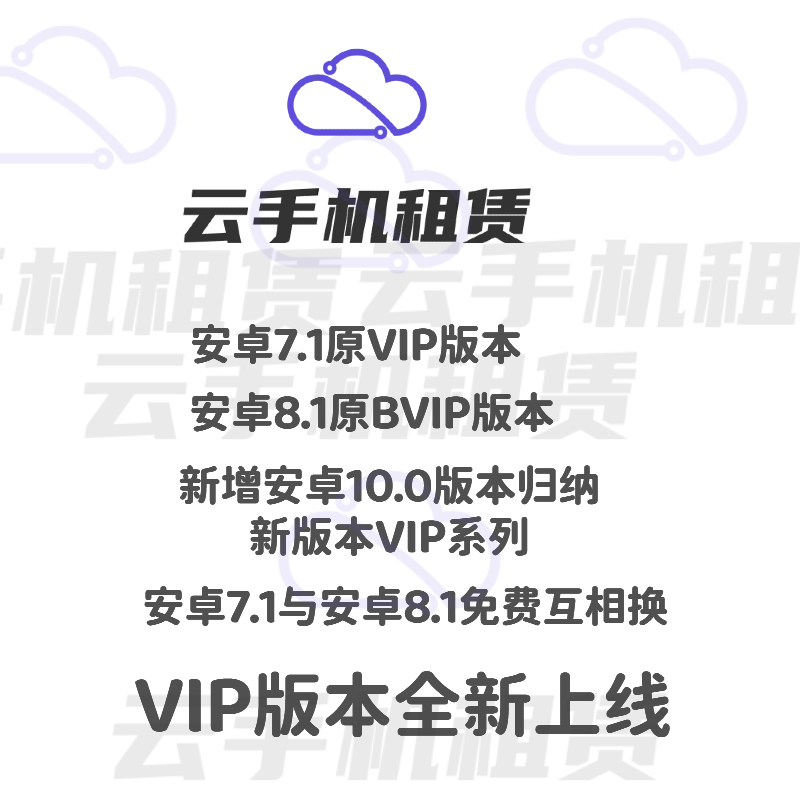 雷电云手机授权VIP/bvip设备新增续费周卡月卡年卡非红手指核聚算-图0