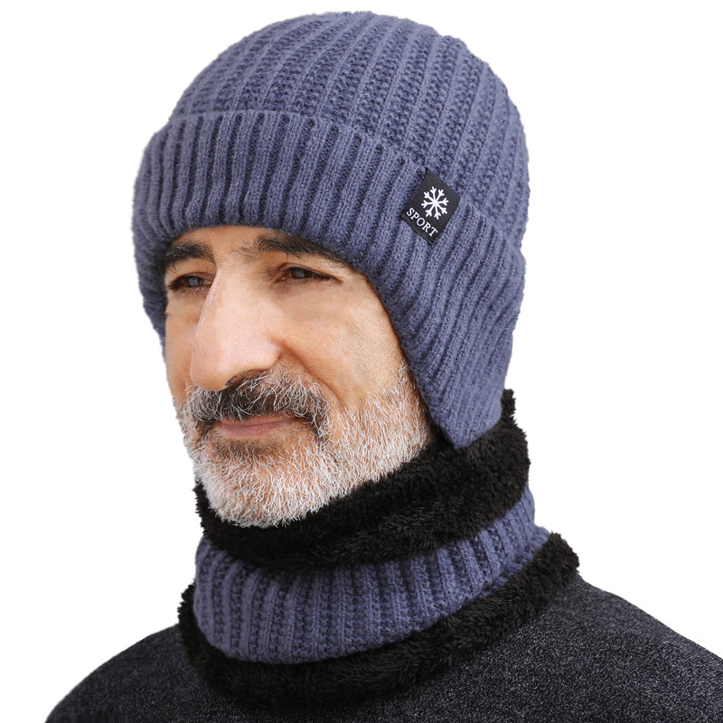 老人帽子男士冬季爸爸加绒厚保暖帽爷爷针织防寒毛线帽老年人棉帽,淘宝优惠券,粉丝福利购,淘宝优惠卷