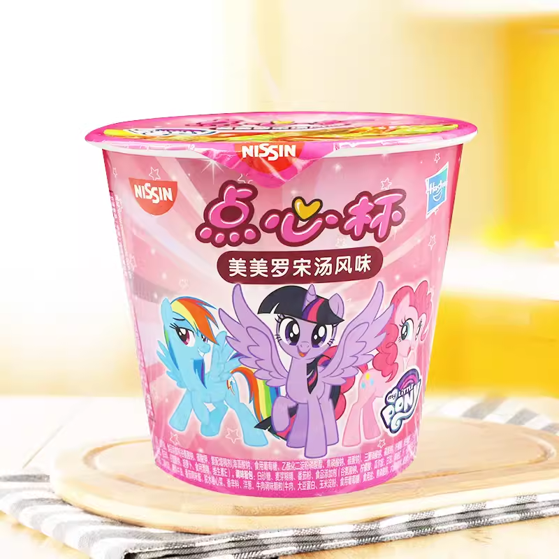 日清儿童面条宝宝点心面小马宝莉点心杯泡面公仔迷你小杯面方便面,淘宝优惠券,粉丝福利购,淘宝优惠卷