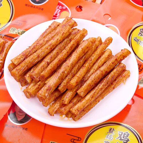 盐焗鸡筋32g麻辣条小零食儿时火爆90后8090童年回忆怀旧素牛筋 - 图0