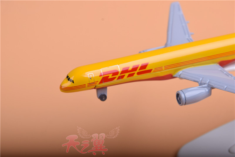 货运航空飞机模型B757敦豪快递16cm飞机模型DHL锌合金静态摆件 - 图0