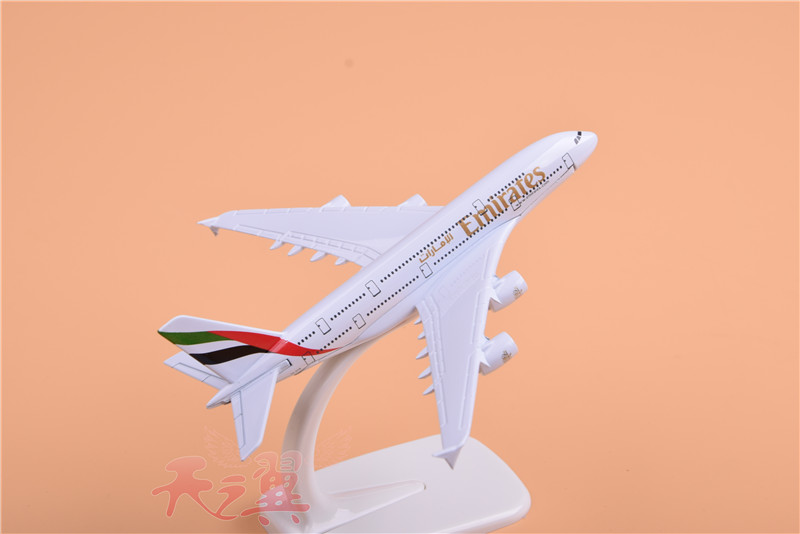 阿联酋航空客机飞机模型A380双层巴士1:400成品16cm合金空客模型-图2