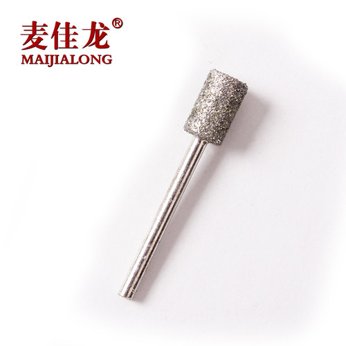 金刚石磨头  玉石雕刻原石去皮打磨头 金刚砂磨棒3mm柄圆柱形粗砂 - 图3