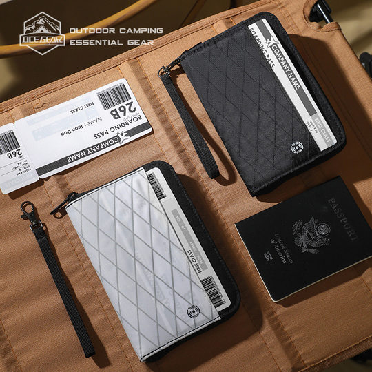 RFID PASSPORT BAG ID Aufbewahrungstasche Outdoor Travel XPAC wasserdichtes Briefticket-Flussluft-Clip-Kartenbeutel