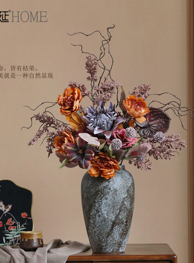 复古干枯花别墅样板房软装摆件