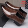 Dragonfly brand men's genuine leather breathable slip-on loafers