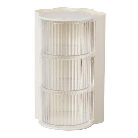 Powder puff storage box transparent rotating makeup brush
