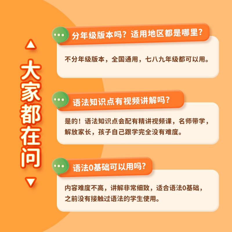 易蓓初中英语语法每日一学七八九年级同步初一二三零基础英语语法核心考点必背2025填空专项训练题中考必备考点手册