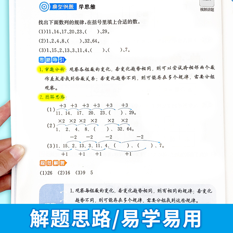 【易蓓】2023一本小学生数学思维训练一二三四五六年级找规律奥数计算拓展思维逻辑答题技巧人教版儿童专项题库寒假作业