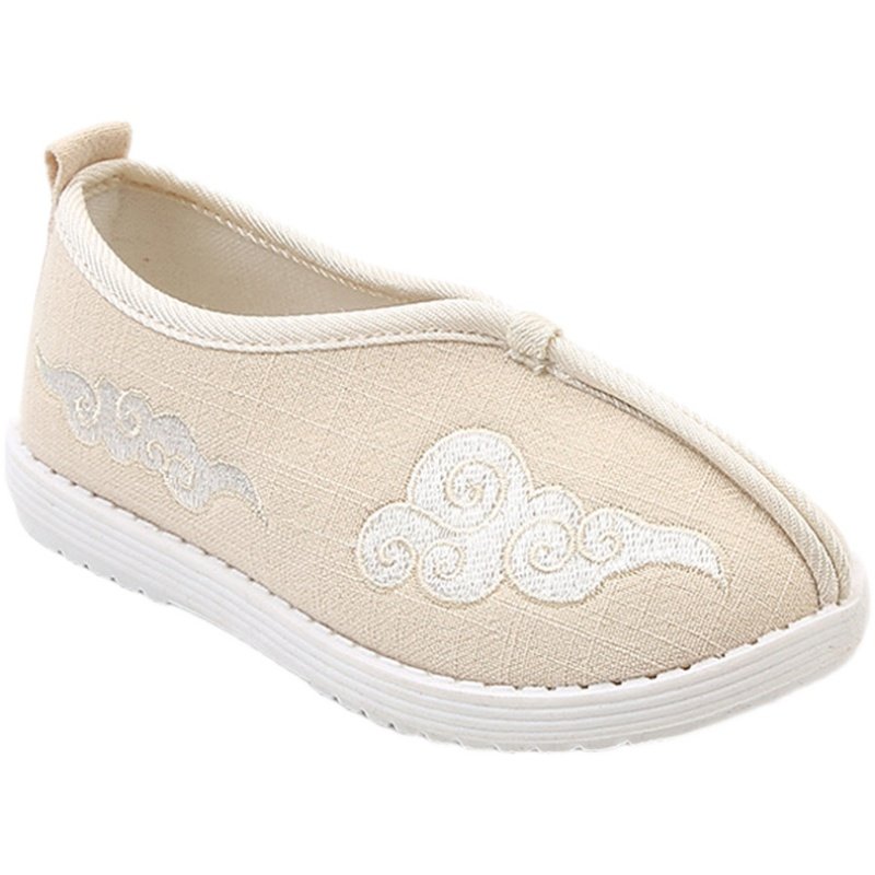 儿童汉服鞋男童布鞋春秋新款潮防臭软底手工一脚蹬中国风绣花鞋,淘宝优惠券,粉丝福利购,淘宝优惠卷