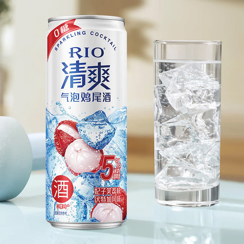 rio锐澳清爽预调鸡尾酒0糖荔枝5度葡萄伏特加果味低度气泡酒330ml - 图2