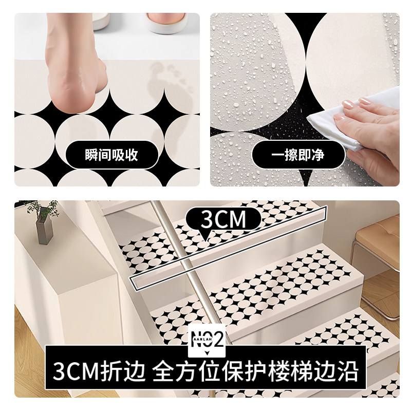 Silent anti-slip stair mat
