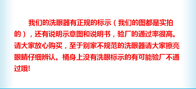 市下验厂洗眼器3L双口双喷头洗眼器紧急冲淋洗眼器便携式洗眼器 - 图1