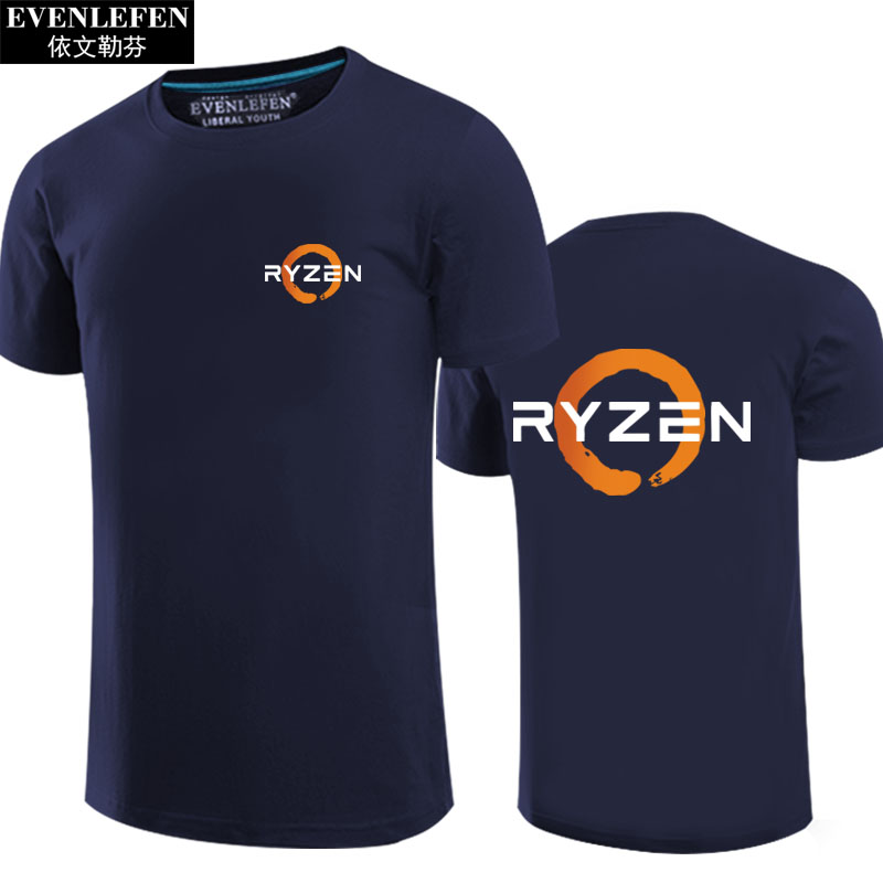 反夜光AMD RYZEN构架RADEON锐龙CPU可定制短袖T恤衫男女半袖衣服_虎窝淘
