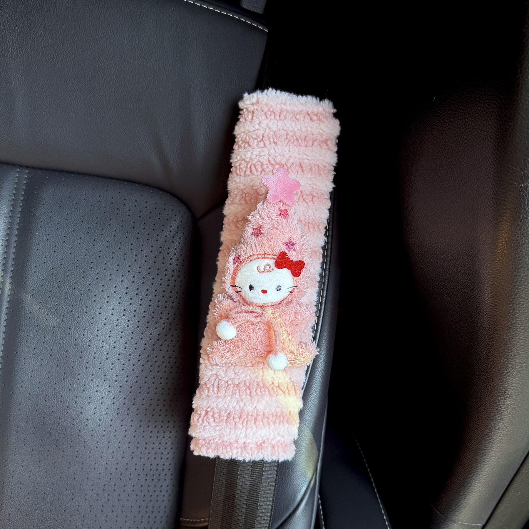 可爱毛绒卡通安全带护肩套高级感小猫星星人防磨衣服儿童宝宝防勒,淘宝优惠券,粉丝福利购,淘宝优惠卷