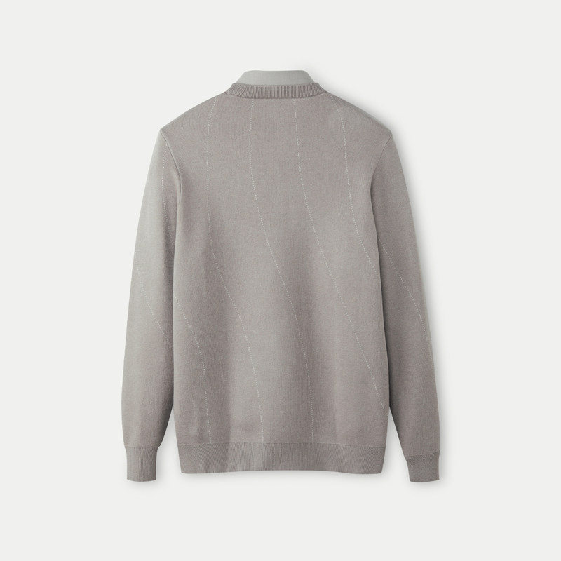 HLA/海澜之家轻商务经典系列双领针织衫24秋新假两件提花套头衫男,淘宝优惠券,粉丝福利购,淘宝优惠卷