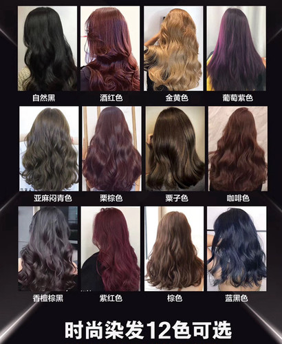 汉雅匠典洗出彩白转黑植物染发剂可以染发的洗发水迷雾蓝染发 - 图1