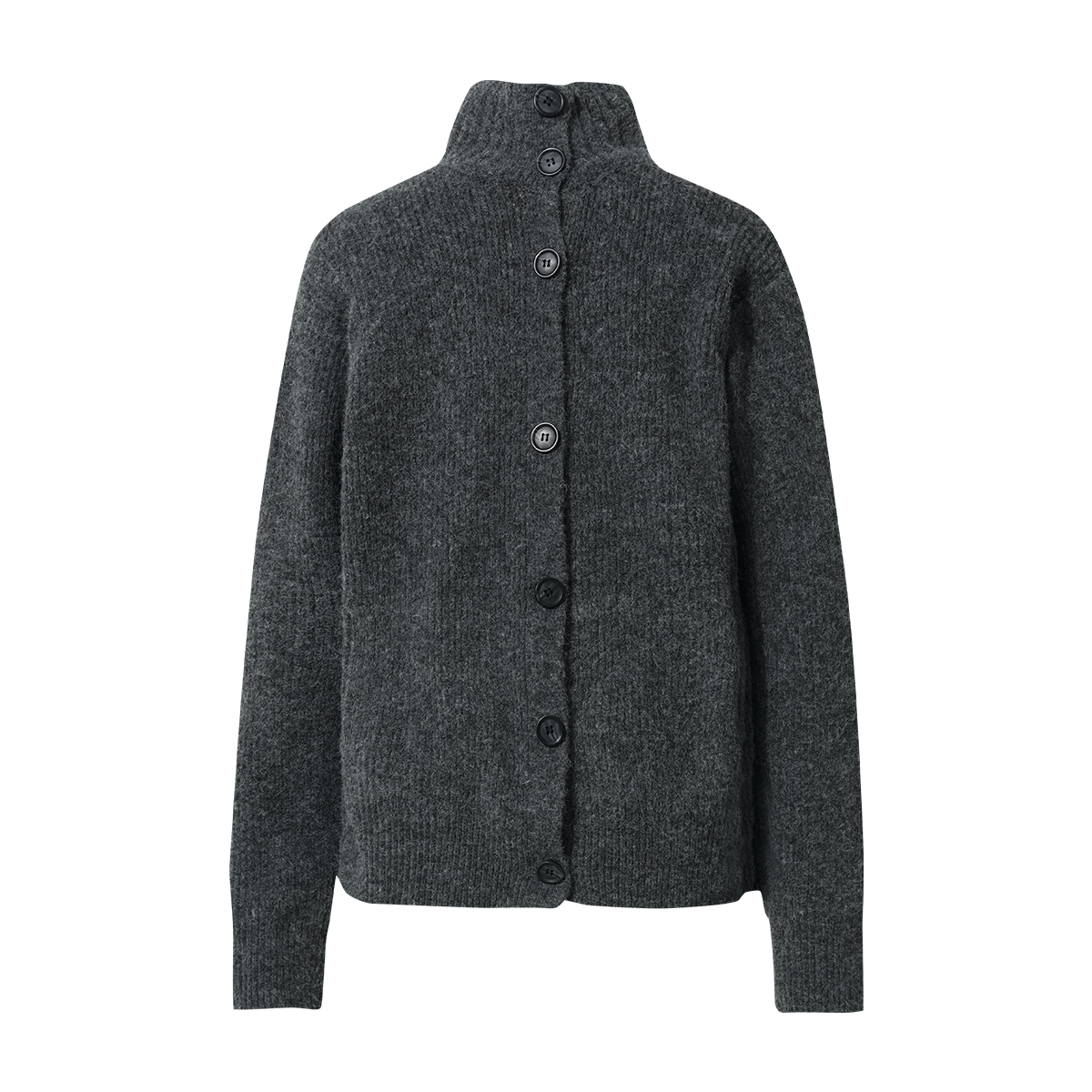 FUNKYFUN原创设计纯色立领纽扣开衫毛衣外套休闲慵懒针织外套男女 - 图3