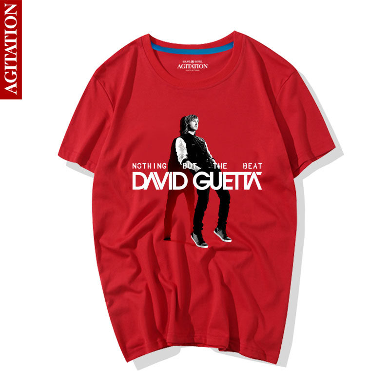 david guetta半截袖男短袖男dj t恤 agitation九拍T恤