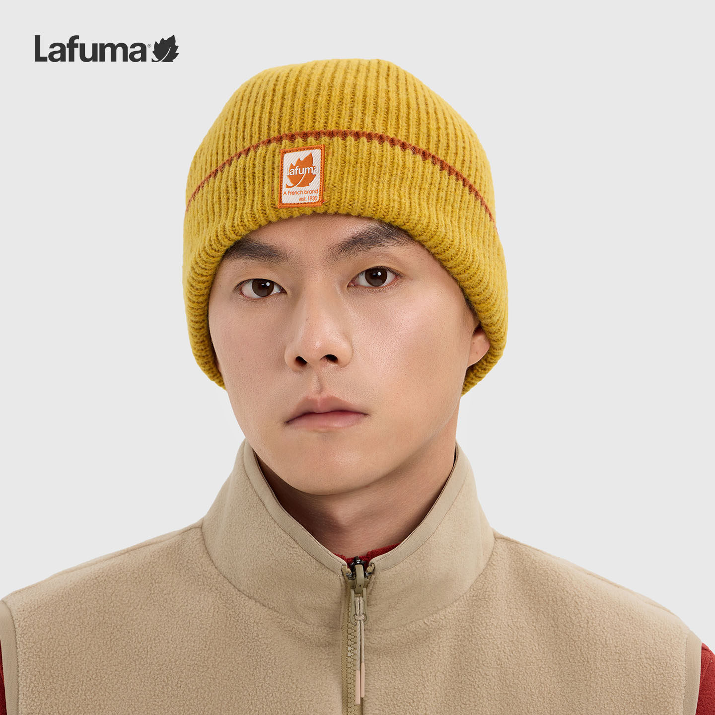 LAFUMA乐飞叶户外秋冬保暖护耳翻边针织帽男女运动休闲毛线帽,淘宝优惠券,粉丝福利购,淘宝优惠卷