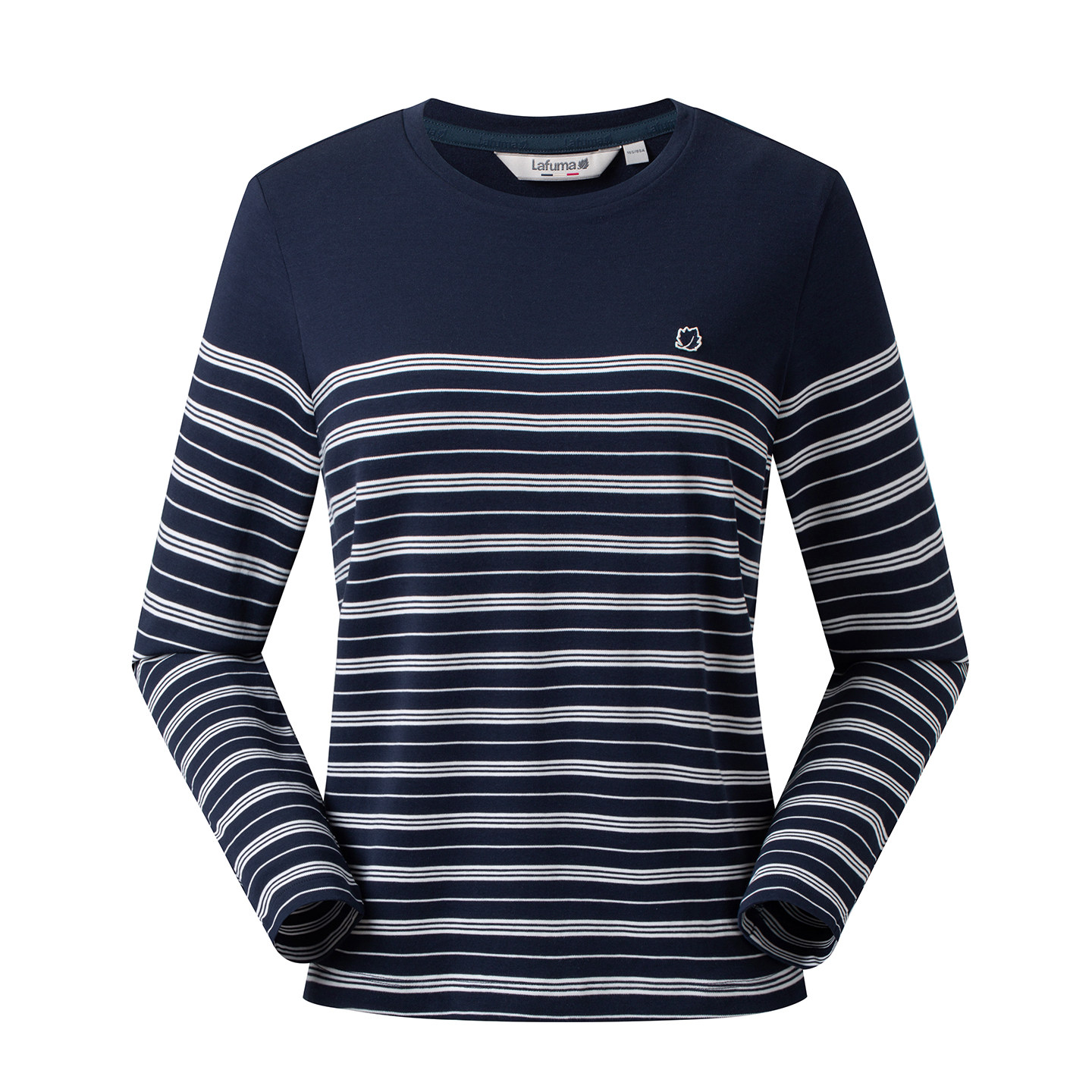 LAFUMA乐飞叶户外女士条纹长袖T恤水柔棉圆领慵懒风休闲上衣,淘宝优惠券,粉丝福利购,淘宝优惠卷