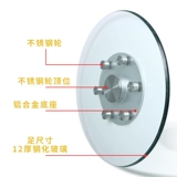 Круглый столик стеклянный поворотный столик натяжение гостиничного стола Столпная поверхность круглый обеденный столик поворотный стол с утолщенным поворотным столом.