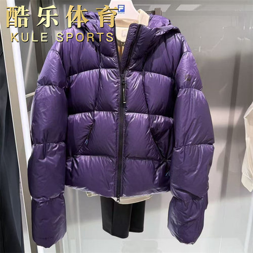 FILA斐乐女装 2025年冬新款宽松款鹅绒保暖连帽羽绒服A11W541916 - 图0