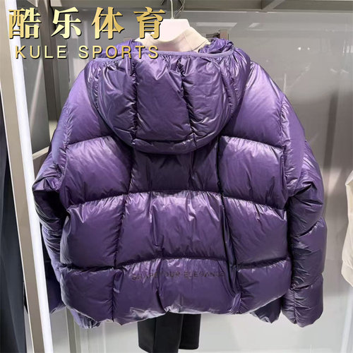 FILA斐乐女装 2025年冬新款宽松款鹅绒保暖连帽羽绒服A11W541916 - 图2