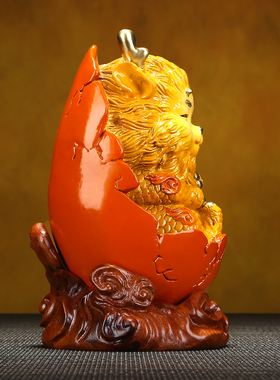 纯铜麒麟子摆件中式客厅办公室