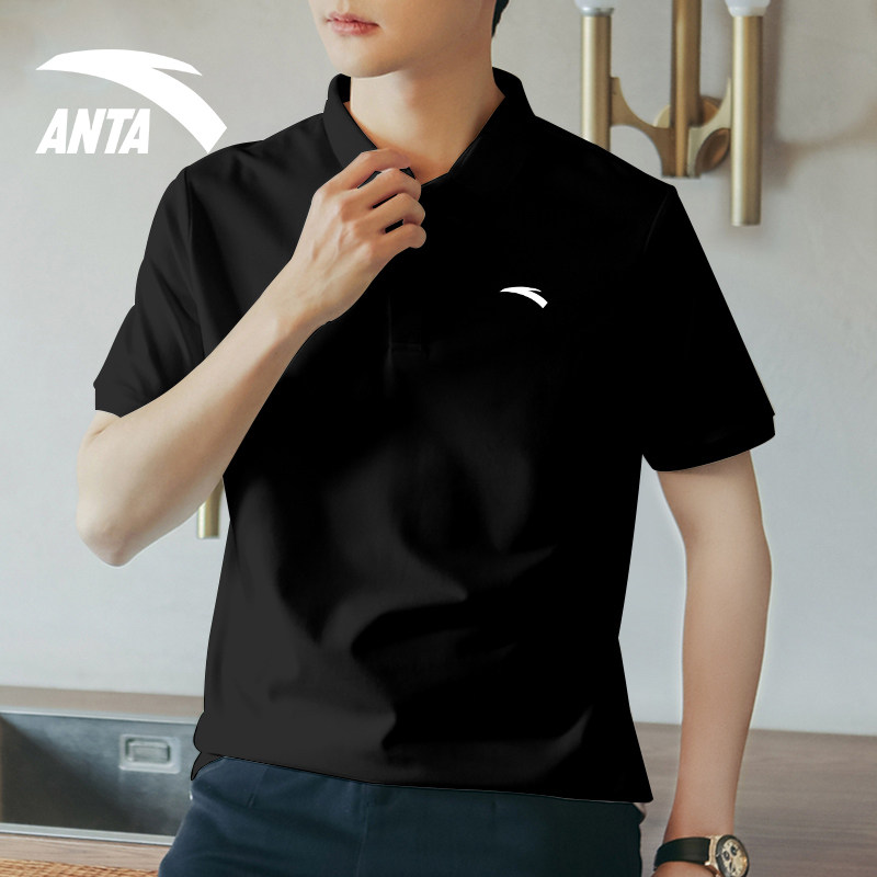 安踏短袖polo商务官网夏季新款衬衫 安踏跑步运动T恤