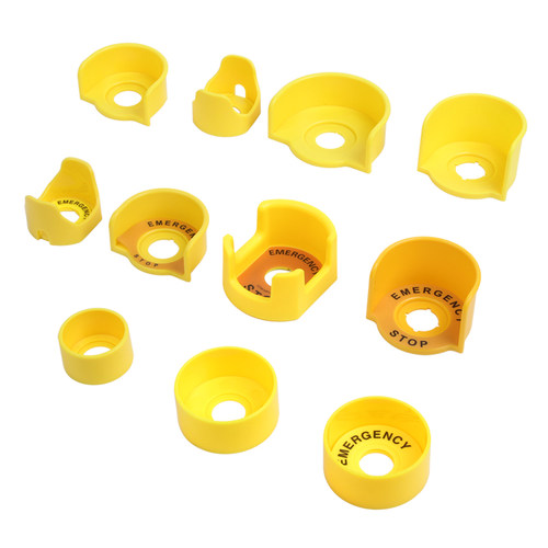 急停按钮保护罩 开关防误操作黄色22mm紧急蘑菇头防护座 防护罩圈 - 图3