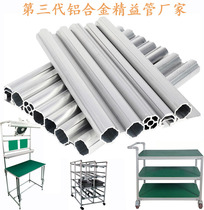 28mm aluminum alloy lean pipe 3rd generation wire rod accessories hollow round aluminium tube profile joint connecting piece trolley