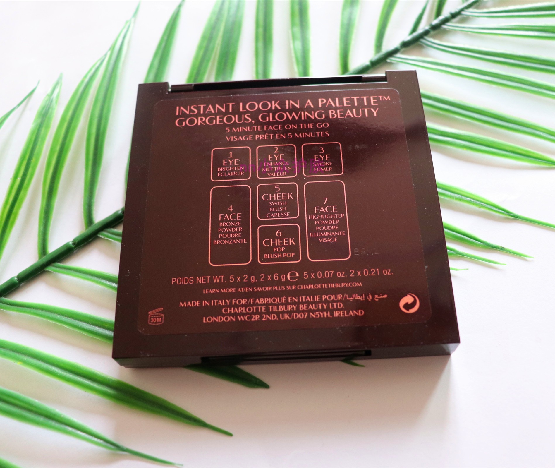 现货ct19圣诞CHARLOTTE TILBURY Gorgeous面部综合盘 stone rose - 图1