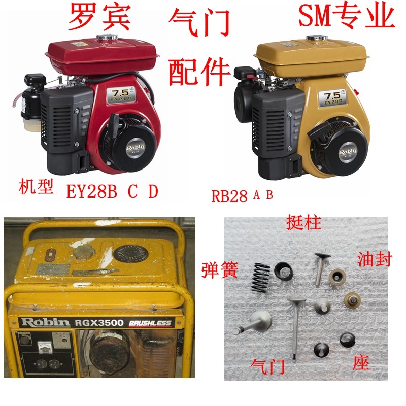 7.5HP罗宾RB32B RB28EY28C气门座弹簧顶柱油封适用于RGX3500 3510,淘宝优惠券,粉丝福利购,淘宝优惠卷