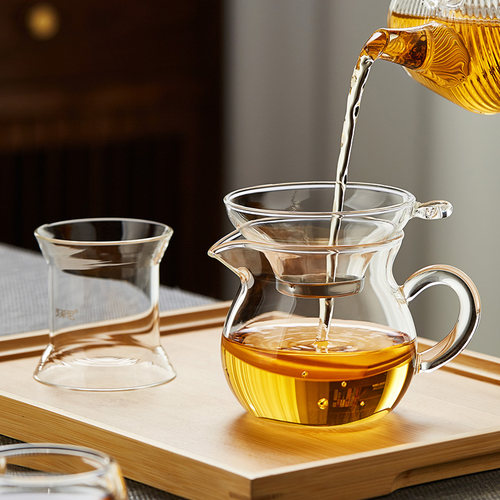美斯尼玻璃公道杯高硼硅加厚耐热茶海单个公杯玻璃茶具分茶器茶杯 - 图1