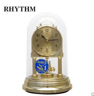 丽声RHYTHM座钟办公客厅座钟扭摆钟4SG888WR18/4RP777静音台式表 - 图0