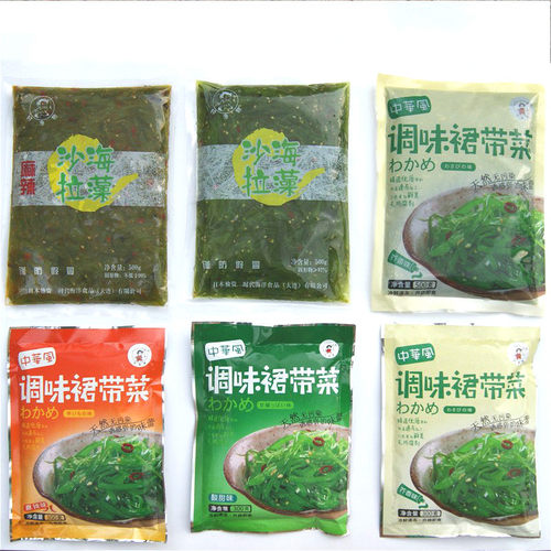 大连特产 好渔郎海藻沙拉 即食海藻 裙带菜 寿司海草 零食500克 - 图0