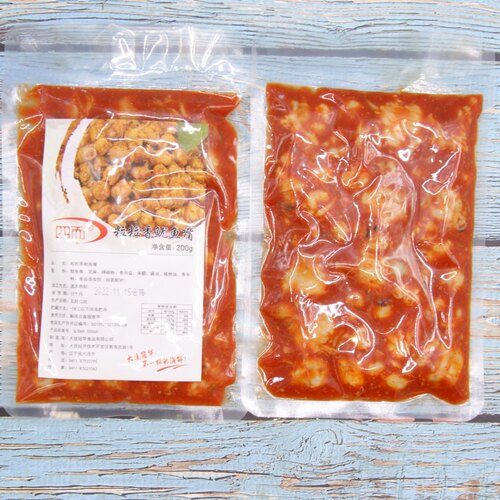 满包邮冠华 四而 开袋即食 粒粒香鱿鱼嘴 香辣 寿司  酒店小菜 - 图0