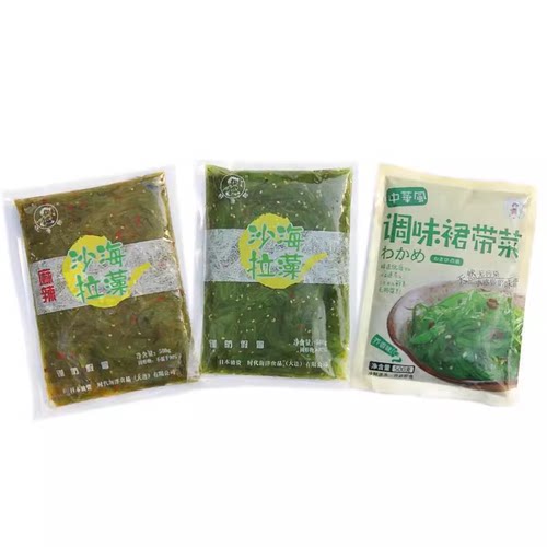 大连特产 好渔郎海藻沙拉 即食海藻 裙带菜 寿司海草 零食500克 - 图3