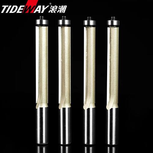 浪潮修边刀专业级加长带轴承修边机刀头潮鸣木工铣刀刀具雕刻锣刀 - 图2