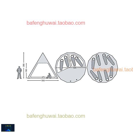 Nordisk大白熊ALFHEIM 19 6大空robust 8 10人cotton tipi户外-图0