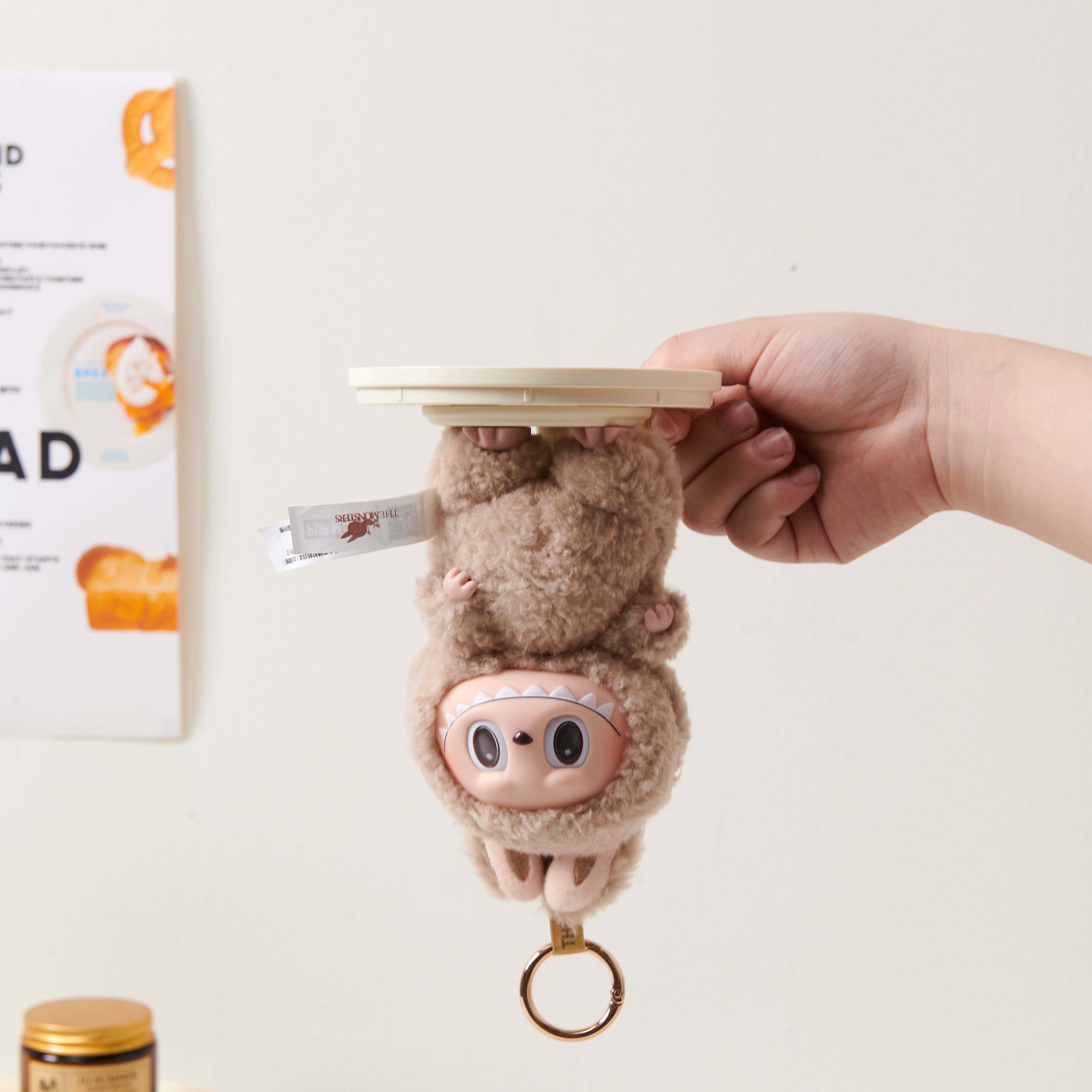 Bubble Mart labubu standing stand enamel blind box figure storage plush doll transparent dust-proof display box