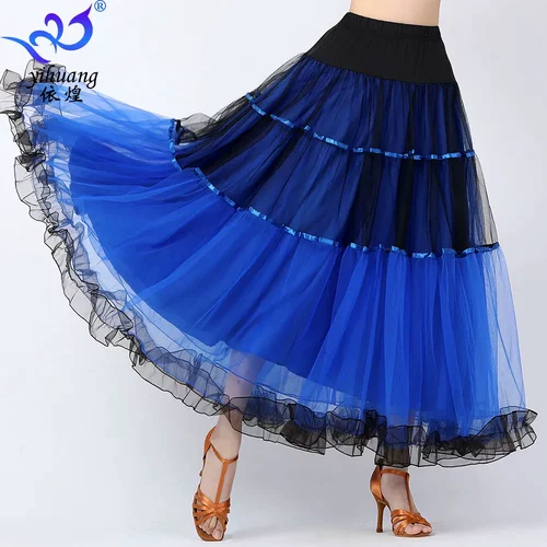 Новая современная танцевальная юбка Walz Love Dance Skirt Collective Performance Национальный стандартный танцевальный конкурс танцы танцы танцы